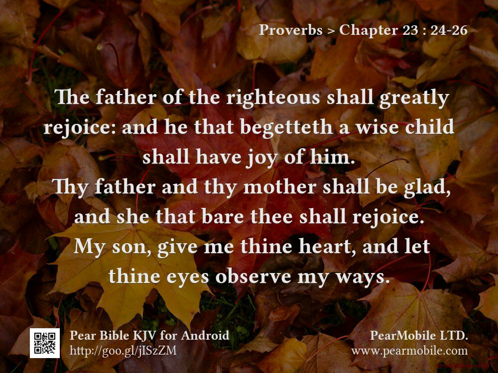 Proverbs, Chapter 23:24-26
